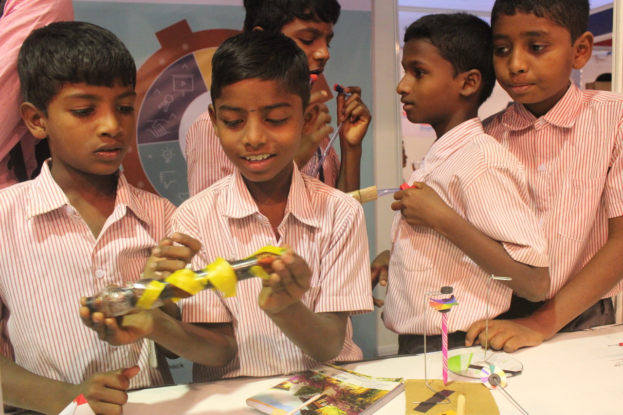 Science fair projects on display at a RYSI event